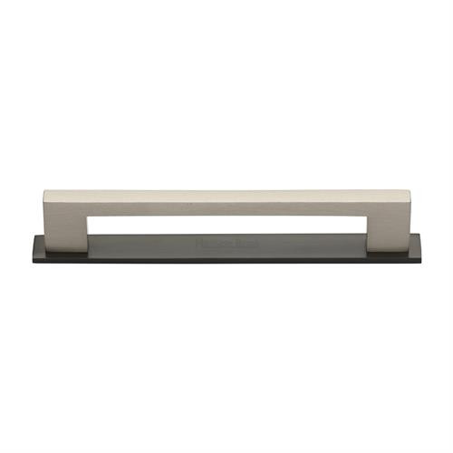 M Marcus Heritage Brass Metro Design Cabinet Pull with Plate 160mm Centre to Centre